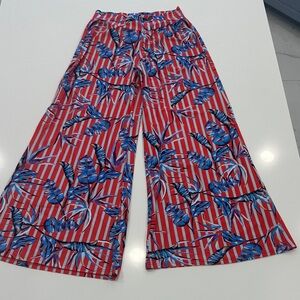 Aryeh Red and Blue Wide Leg Pants